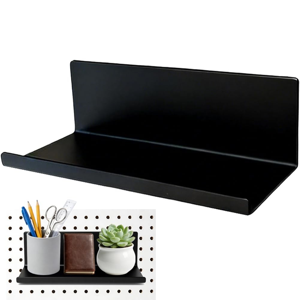 Magnetic Pegboard Shelf Metal Peg Board Organizer Steel Tray Magnetic Fridge ...