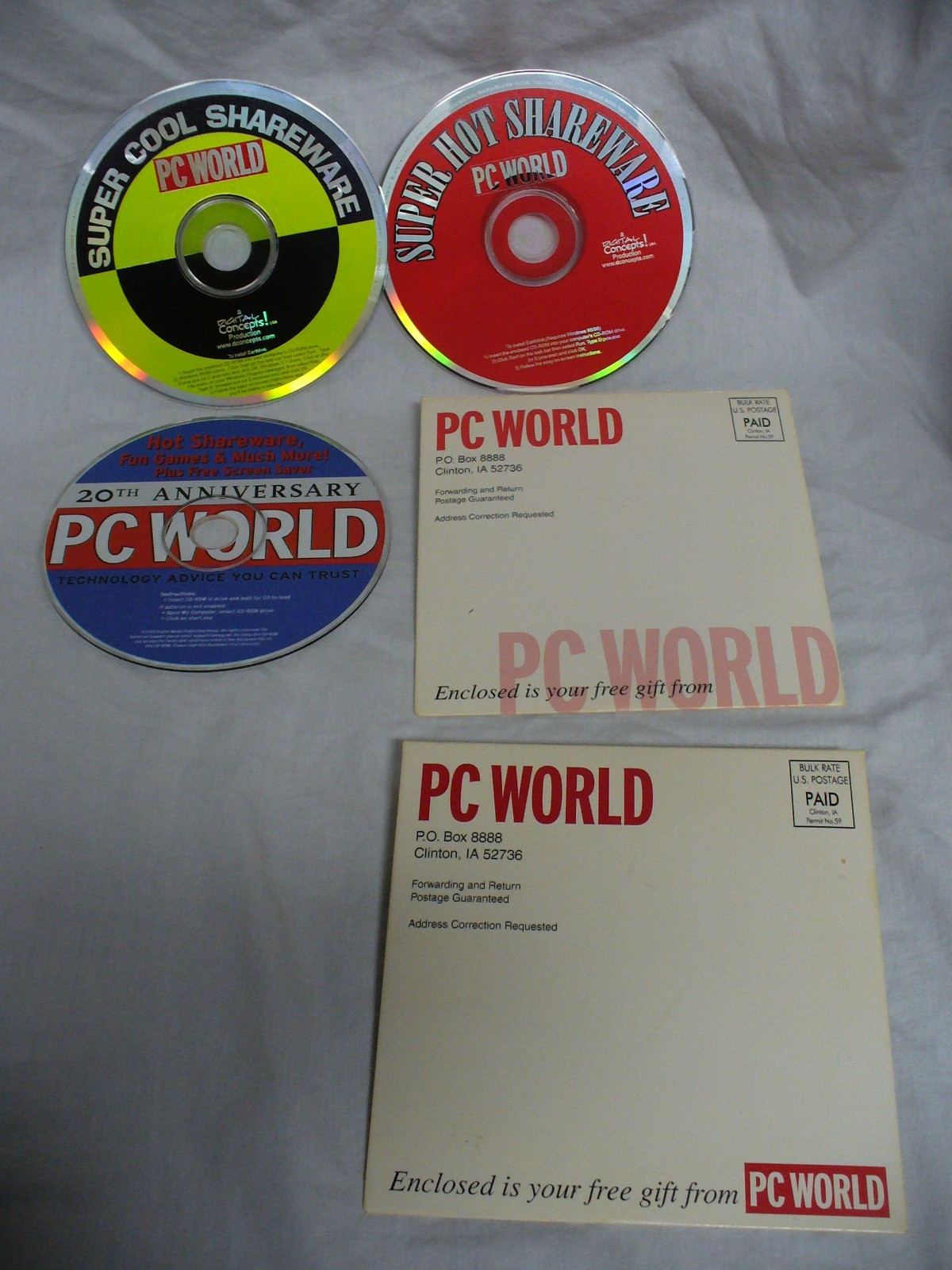 Lot of 3 PC World PC Shareware CDs (1999, 2000, & 2002)