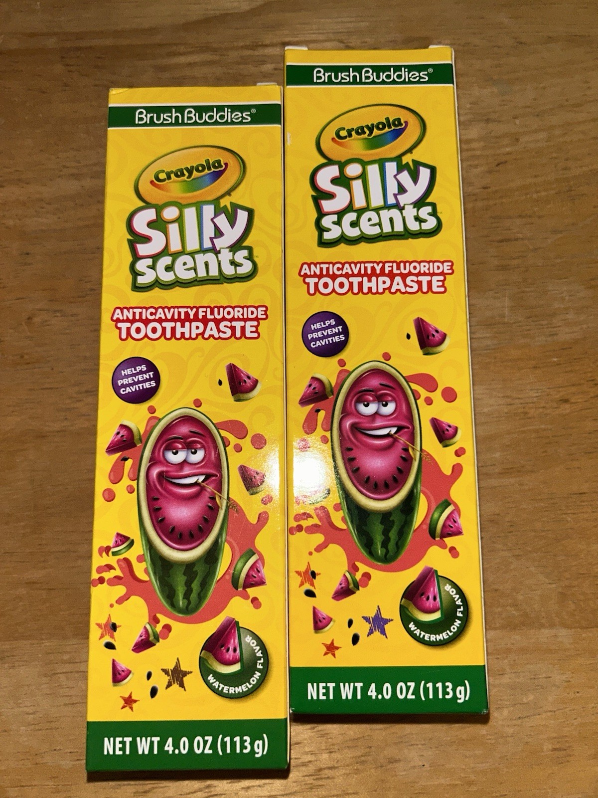Lot 2 Crayola Toothpaste Silly Scents Fluoride Anticavity  Watermelon NEW NIB