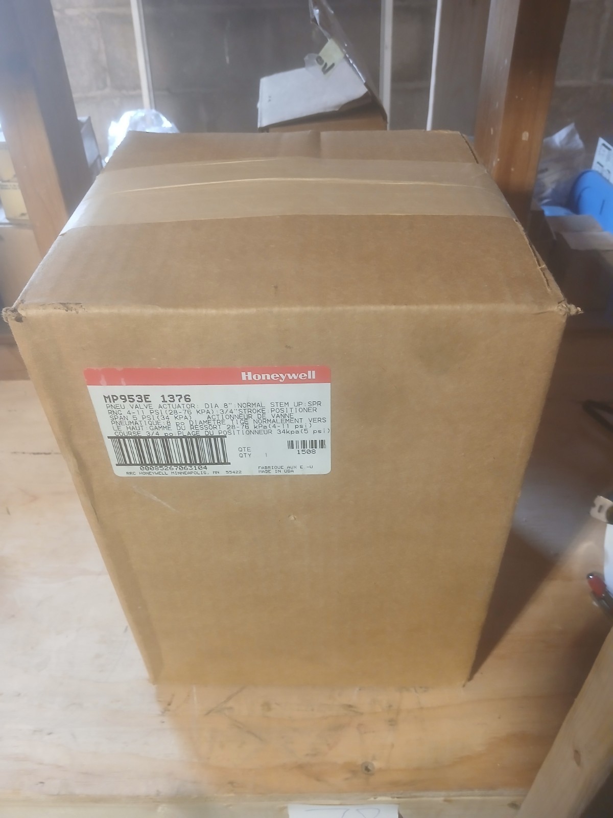New Honeywell MP953E1376 Pneumatic Coil Valve Actuator 4-11 PSI Spring Range