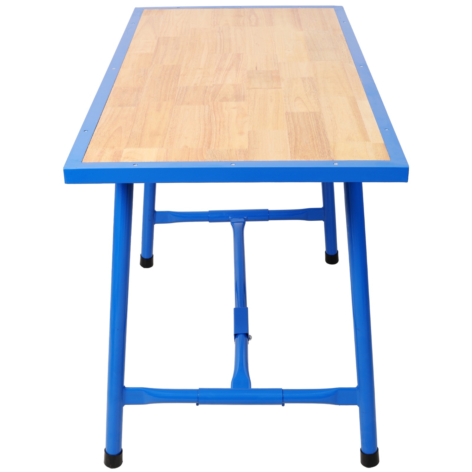 Foldable Work Bench, 660Lbs Load Capacity, Steel Frame, Blue