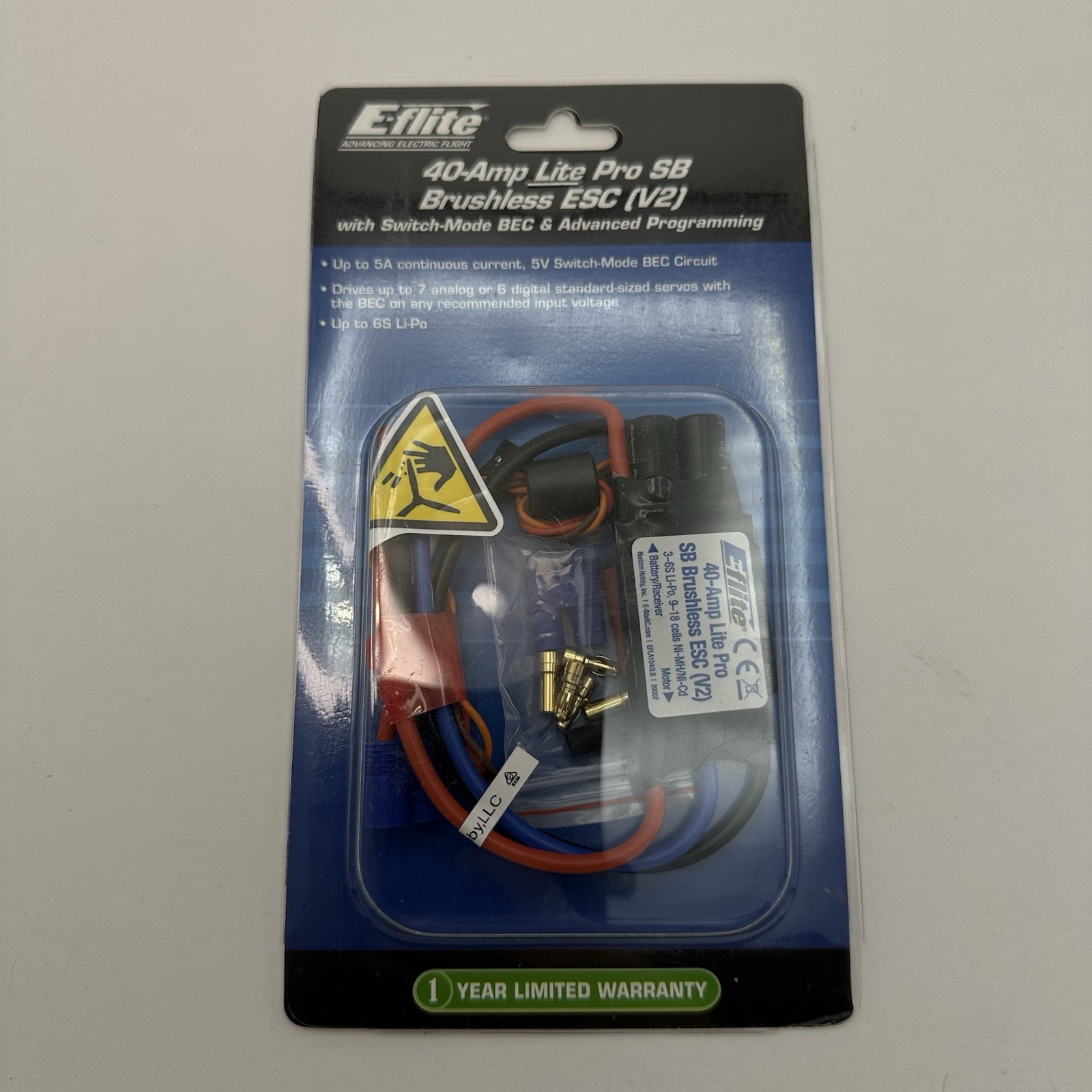 E-flite 40-Amp Pro Switch-Mode BEC ESC V2 EFLA1040LB Speed Control