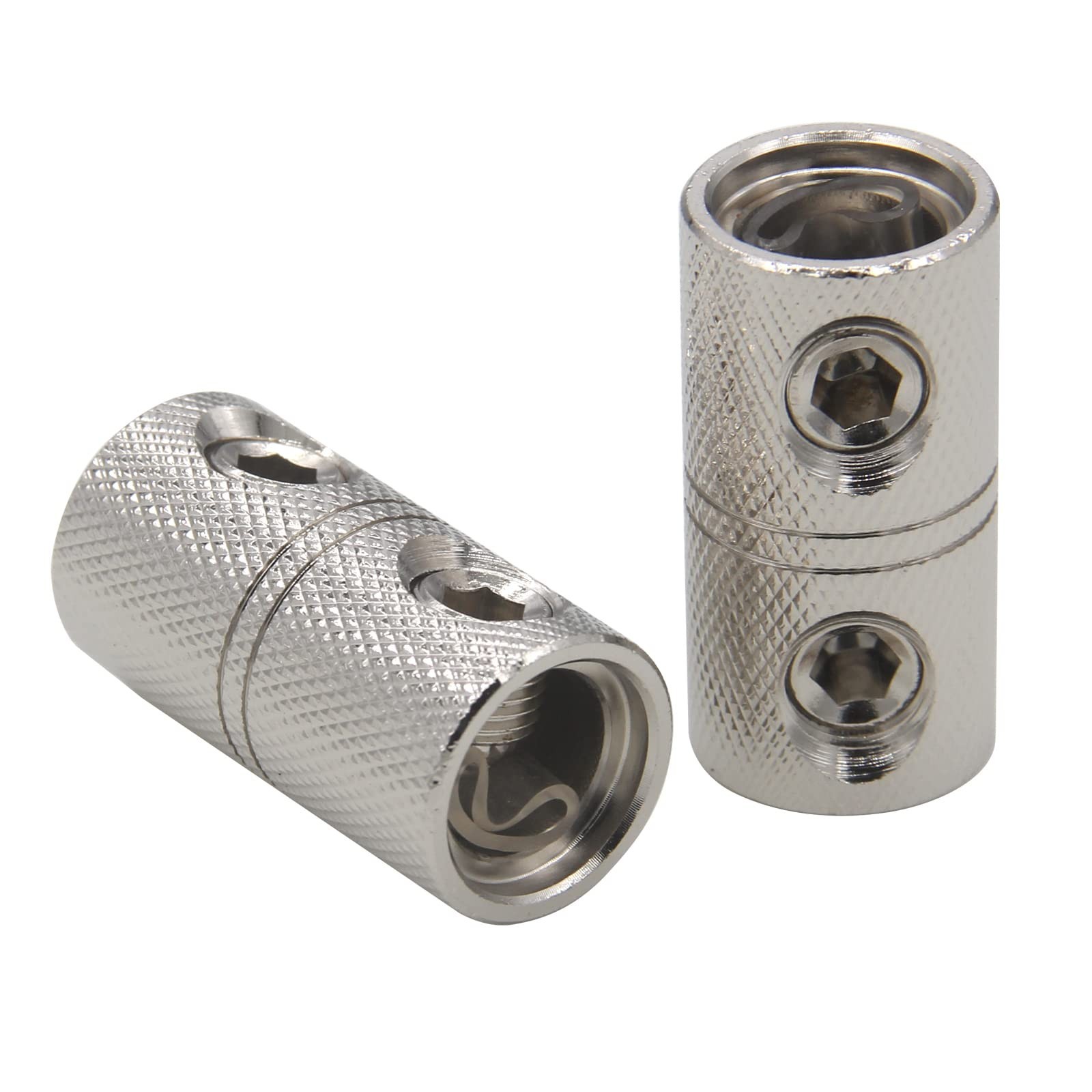 2 Pcs 4 Gauge Wire Coupler Terminal Audio Car Brass Terminal Butt Connector f...