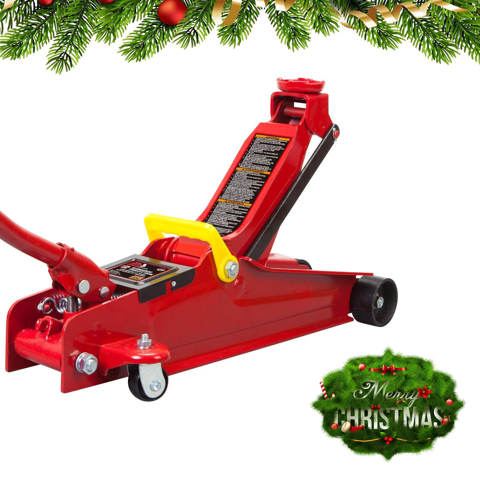 BIG RED Torin Hydraulic Trolley Service/Floor Jack with Extra Saddle Red, 3 Ton