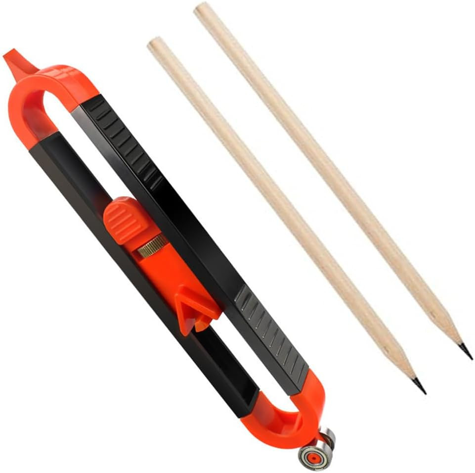 1Pcs Precise Contour Scribe Tool with 2 Pencil, Upgrade Measuring Scribe Tools w