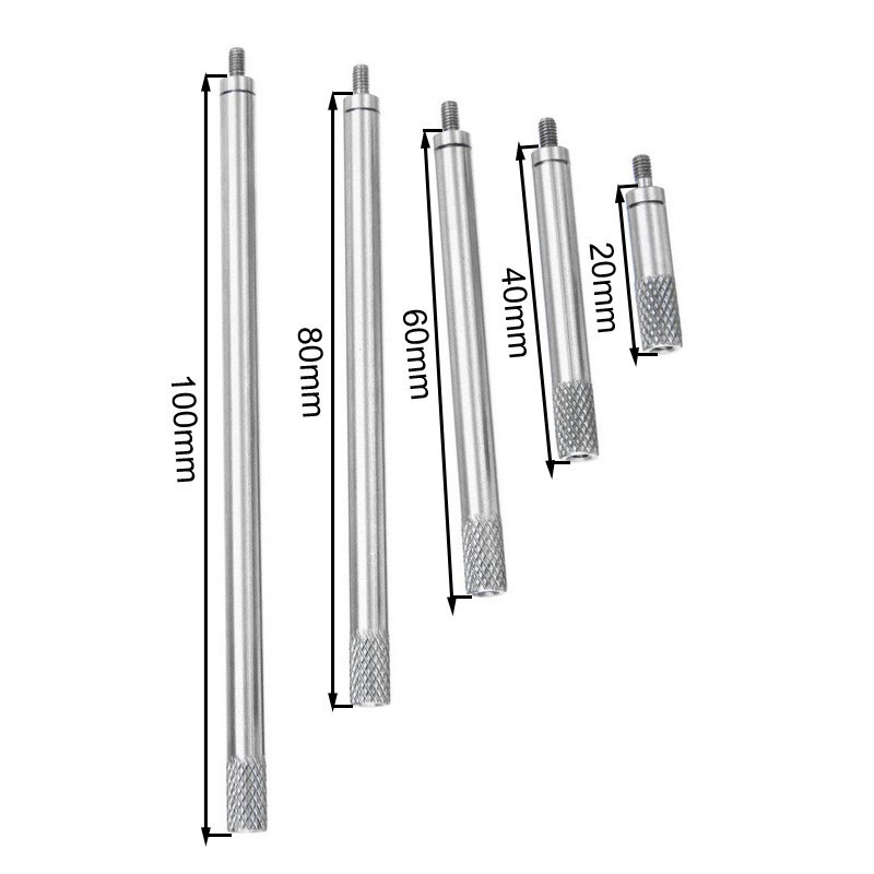 5pcs Indicator Dials Digital Indicator Extension Stem Rod HSS Set Accessories