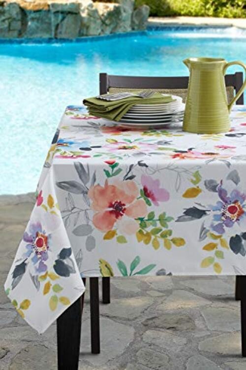 Spillproof Spring/Summer Durable Heavyweight 84" x 60" (Rectangular) Harper