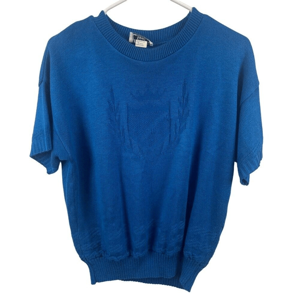 American Vintage Keneth Too! Blue 80s Acrylic Sweater Made in USA Size M?