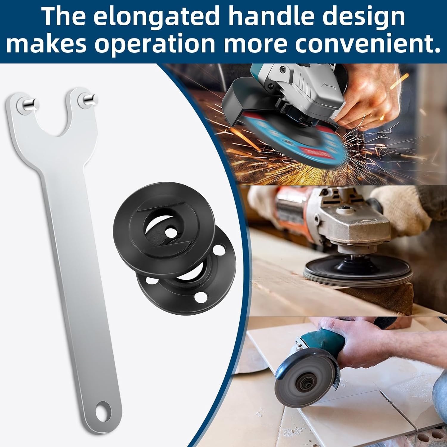 7PCS Angle Grinder Nut & Flange Set - Compatible with Dewalt, Milwaukee, Bosch