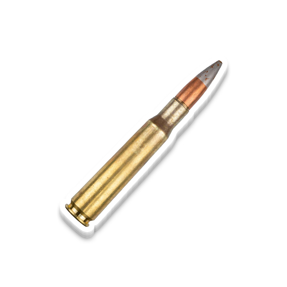 50 BMG Round Sticker 6 inch Vinyl Decal Waterproof Outdoor/Indoor 50 Cal Barrett