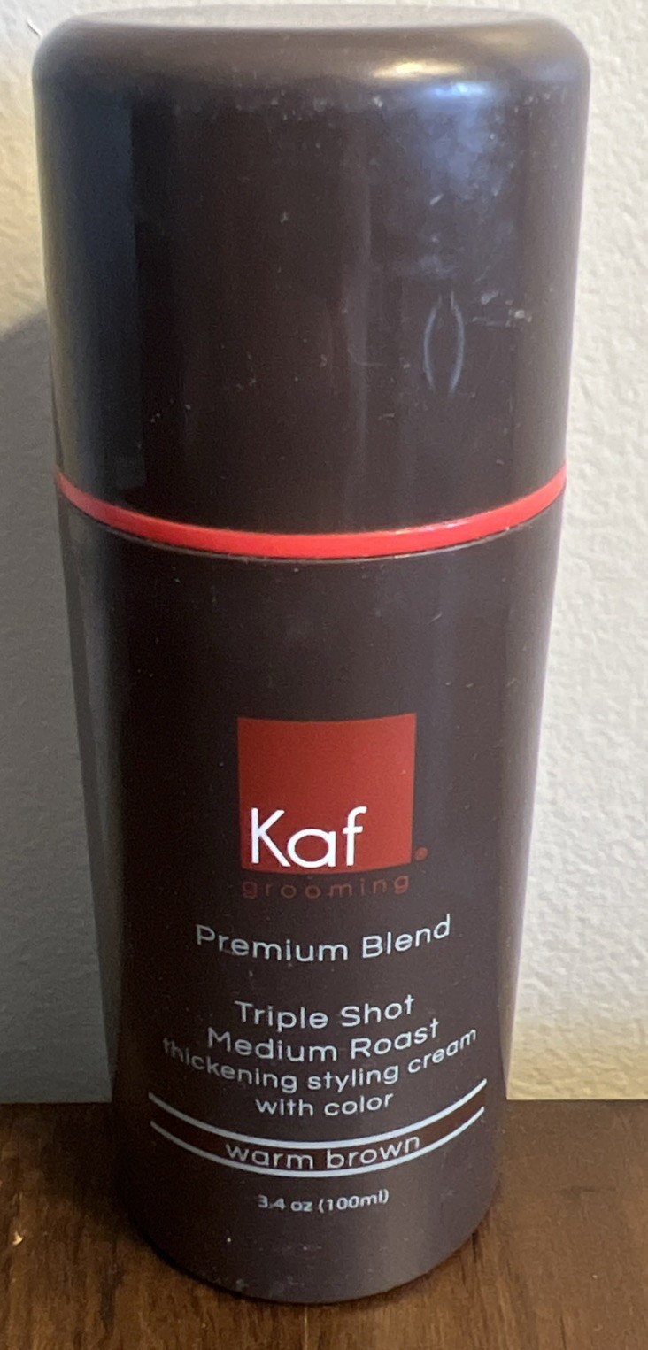 Kaf Grooming Thickening Styling Cream with Color Warm Brown 3.4 oz Brand New