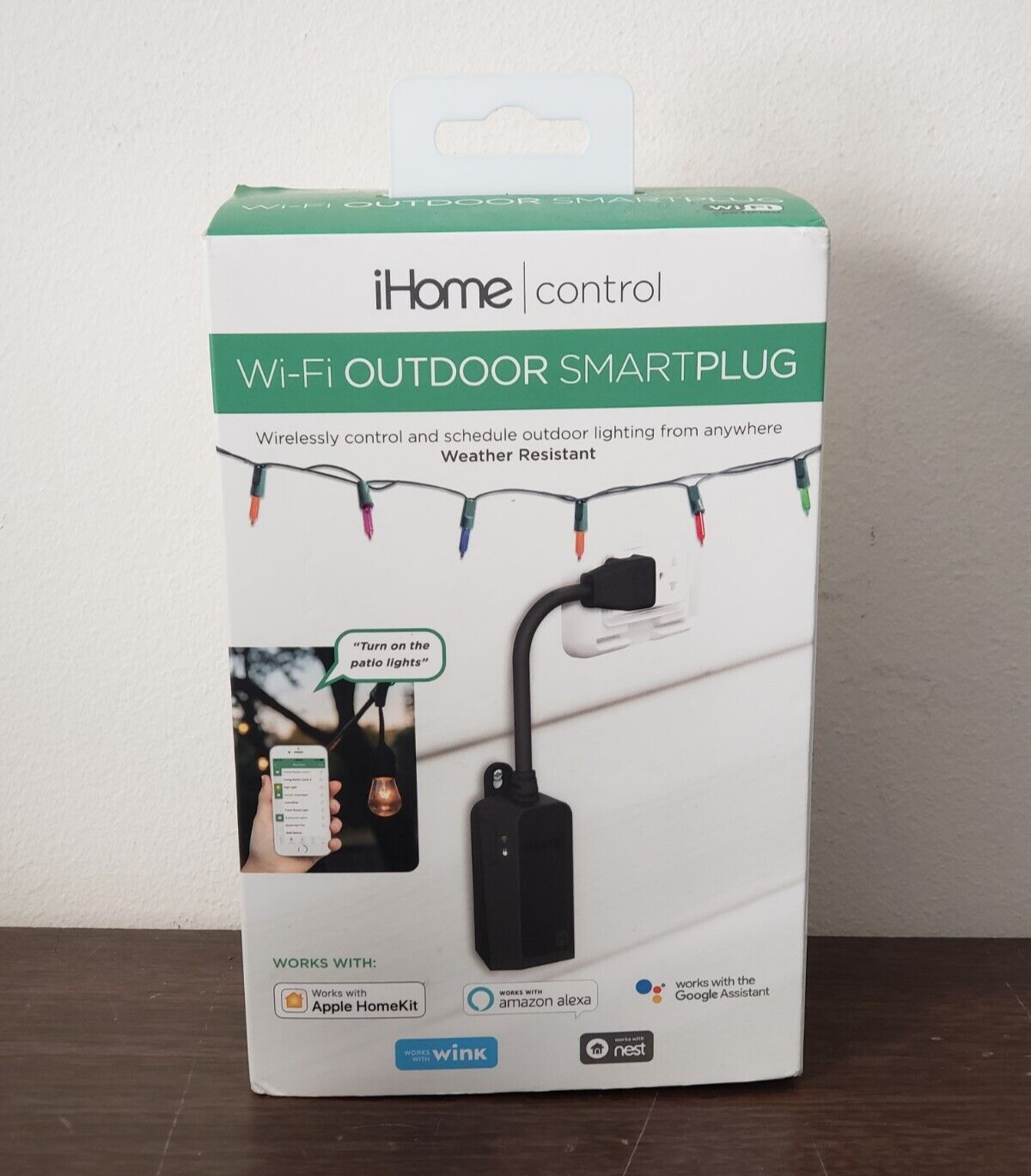 iHome iSP100 WiFi Smartplug Outdoor Smart Home HomeKit Alexa Google Wink Nest