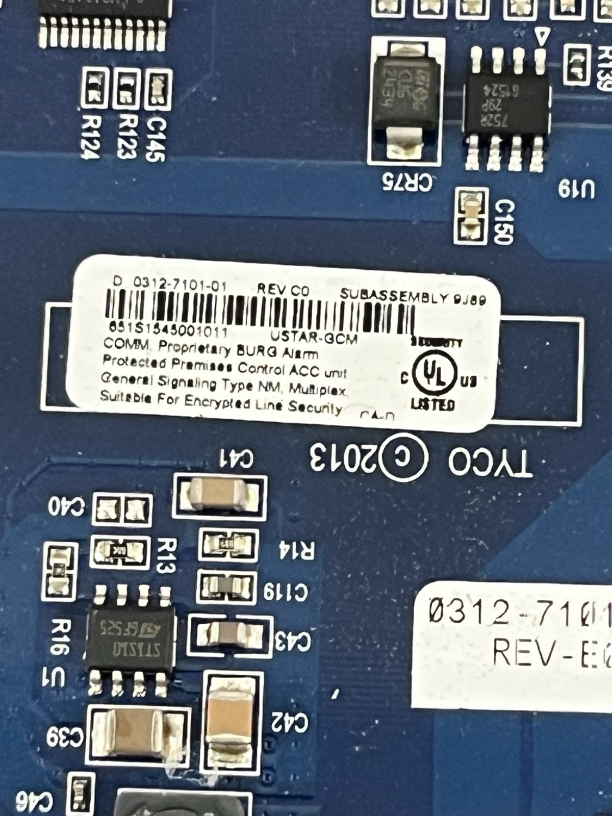Software House iSTAR ULTRA USTAR GCM Access Control Board D0312-7101-01 BOARD