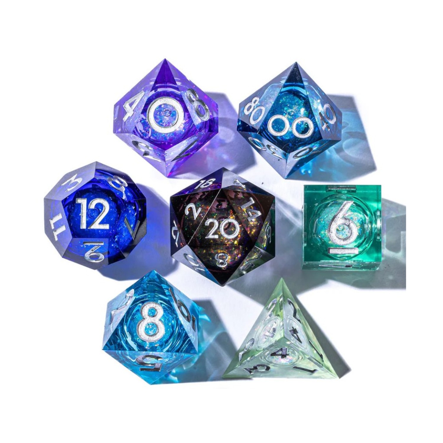 Dispel Liquid Core Dice Poly Set - Nightfall (7) New
