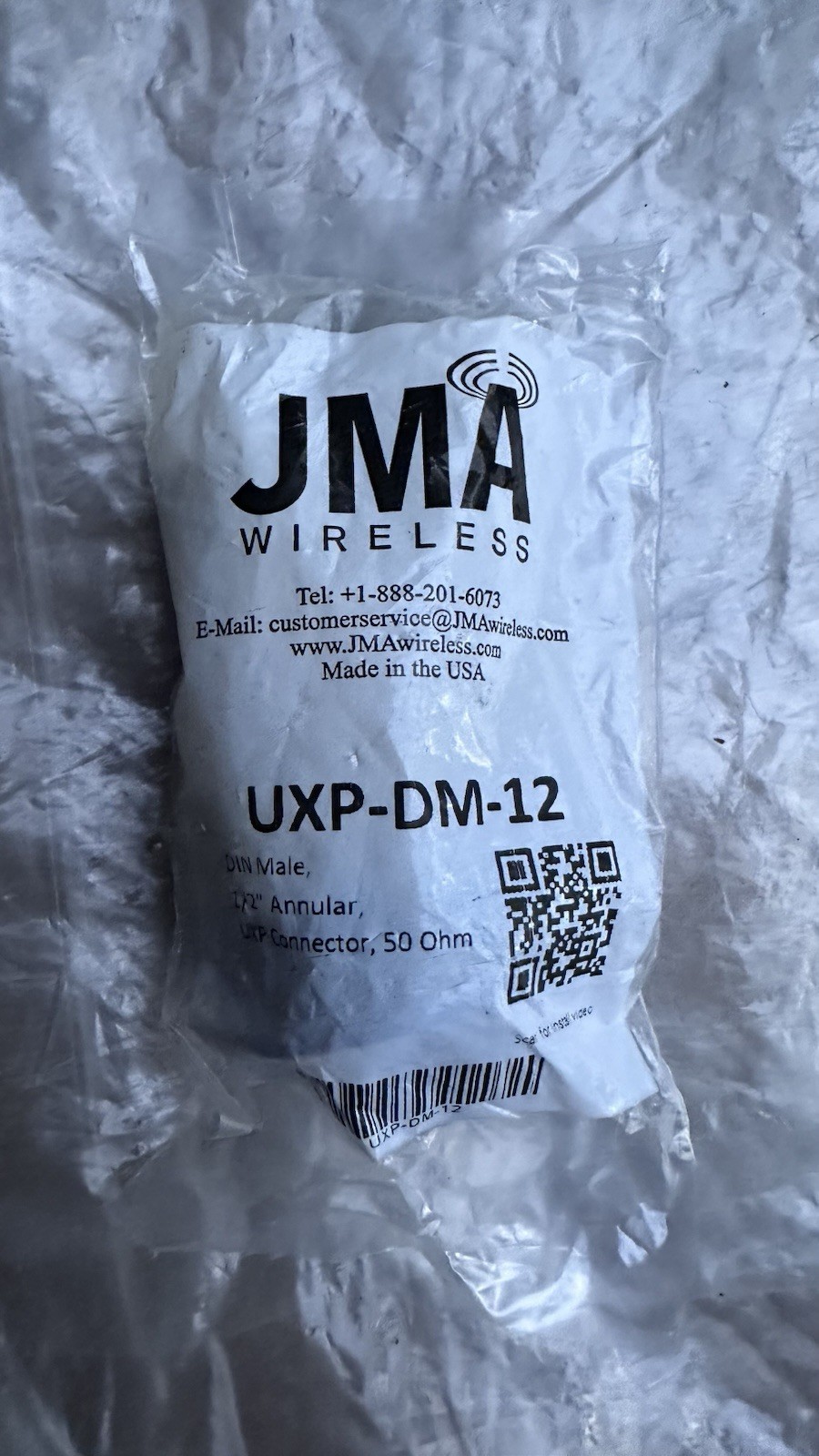 JMA            | UXP-DM-12 |               DIN Male 1/2" Annular UXP Connector