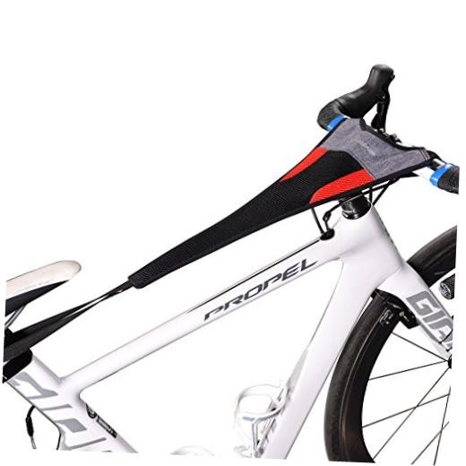 Bicycle Trainer Sweat Net Frame Guard Absorbs Sweat Black Red