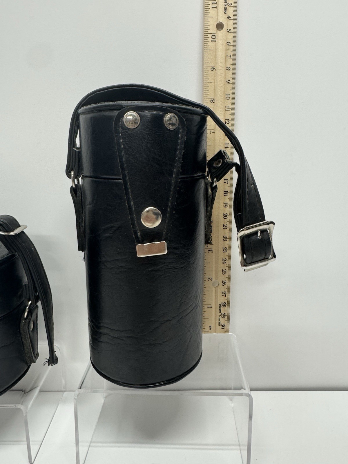 Vintage Marsand Camera Lense Leather Case 4” & 7.5” Tall