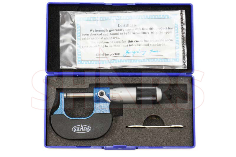 0- 1" PRECISION BALL MICROMETER .0001 CARBIDE THICKNESS !}