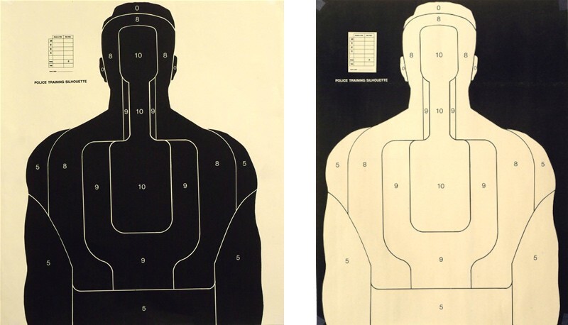 BT-5 San Diego Training Target, 21" x 24", Choice of Black or White, SHIPS FREE