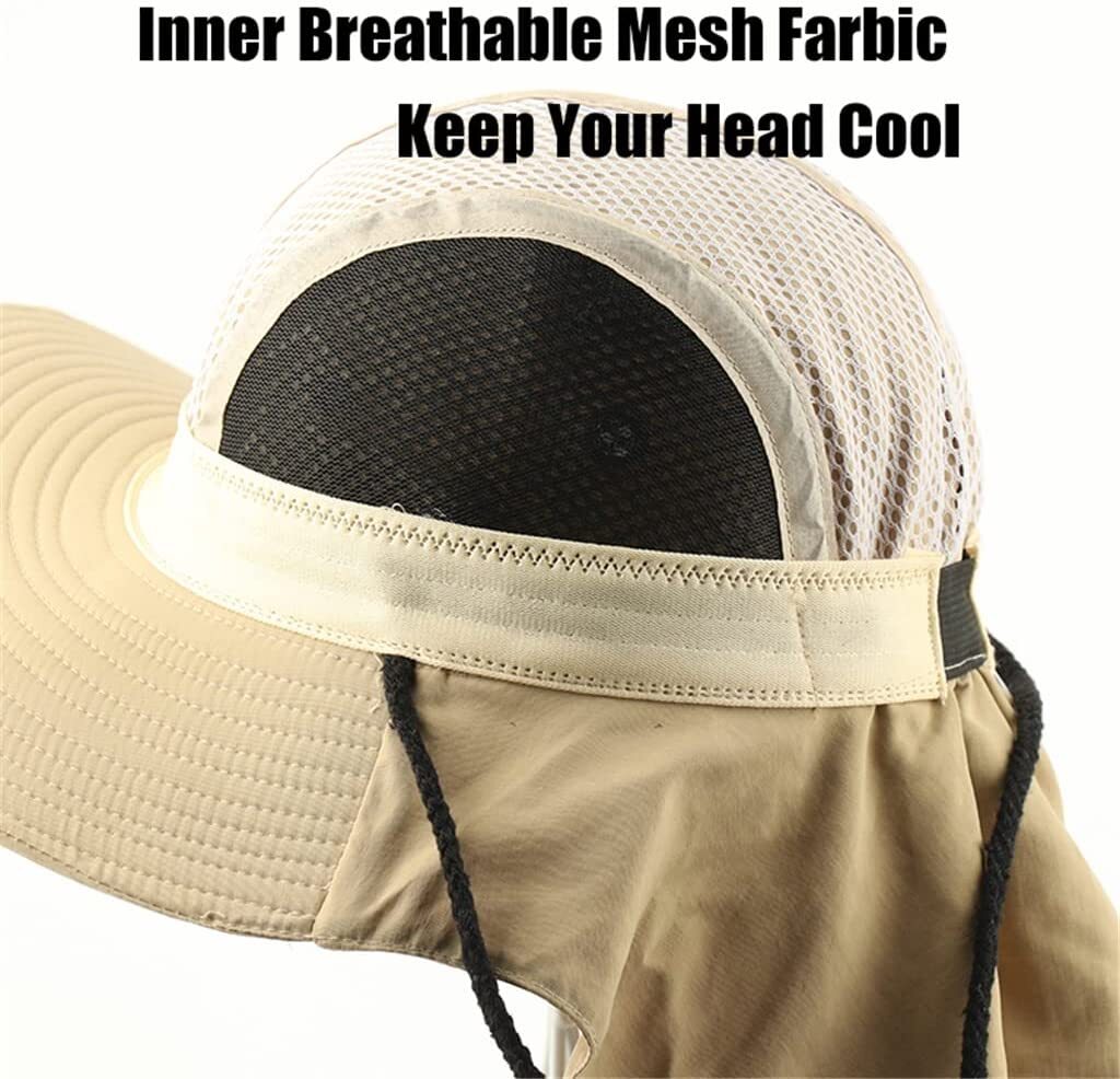 Boonie Snap Hat 100% Cotton Outdoor Wide Brim Neck Flap Cover Sun Bucket Hats
