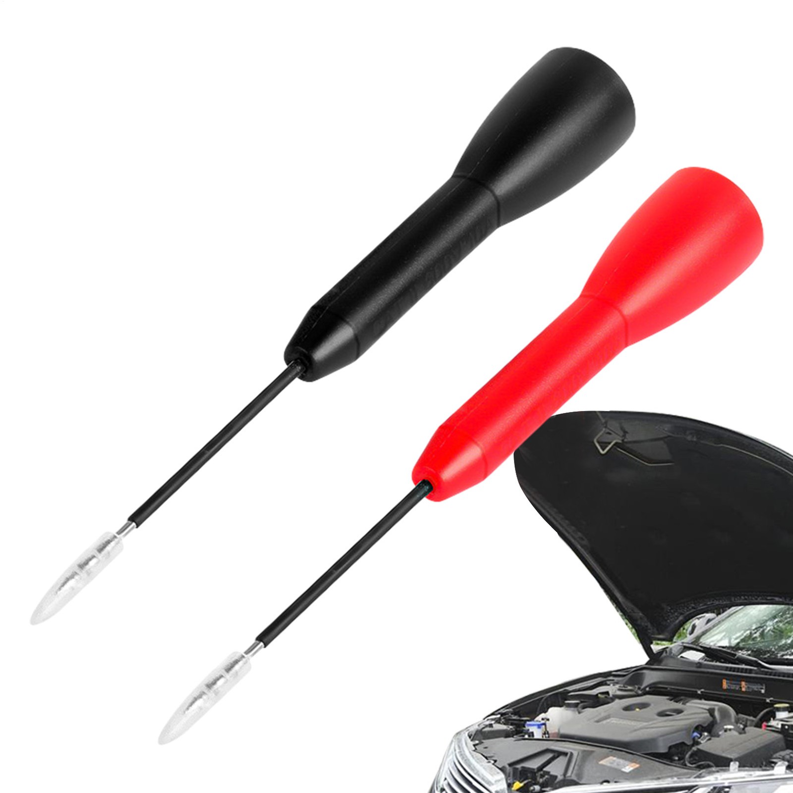 2pcs Car Multimeter Test Probe Pins Wire Piercing Needle Tip For Socket Plug