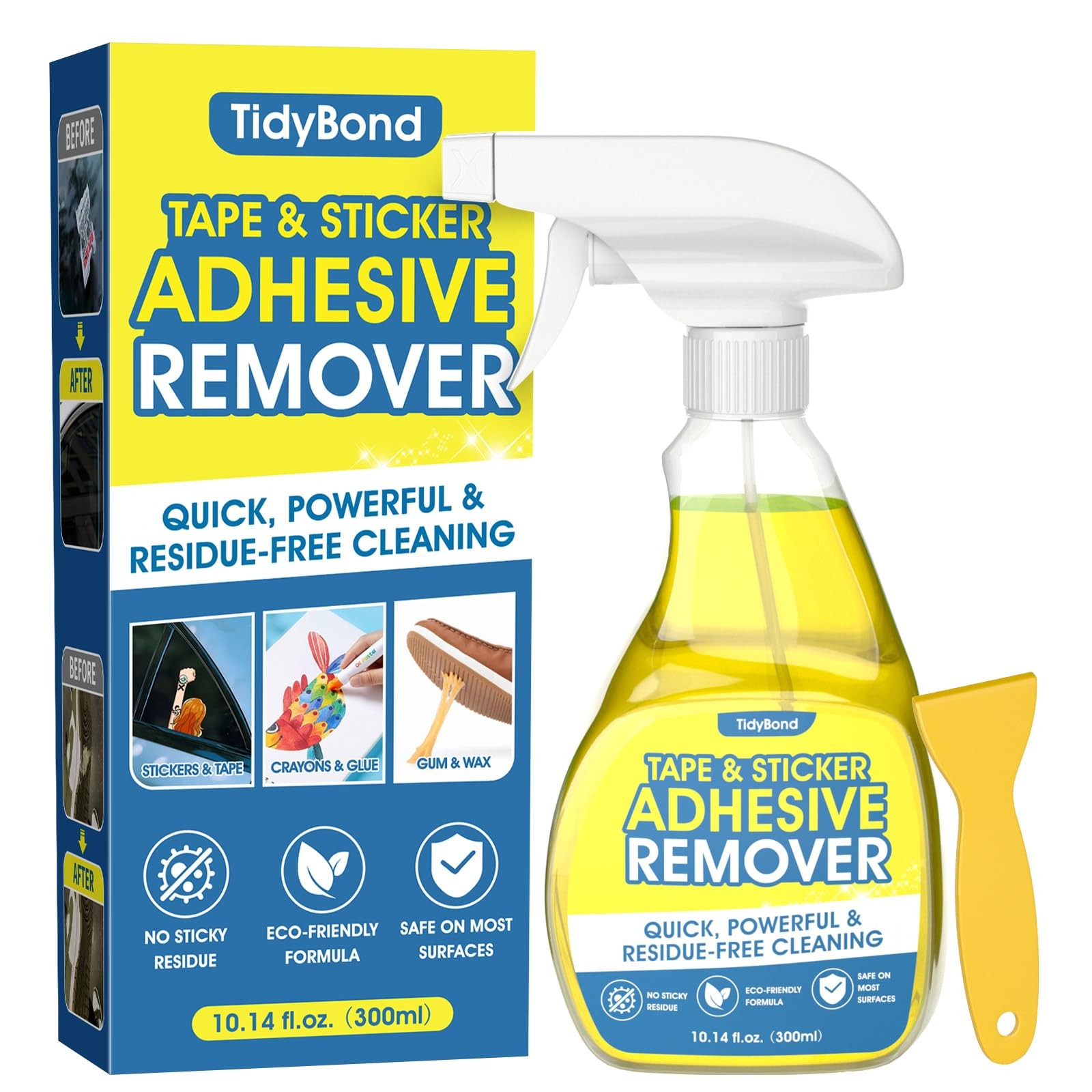Adhesive Remover Spray 10.6 oz – Removes Stickers, Labels, Tape Residue, Glue...