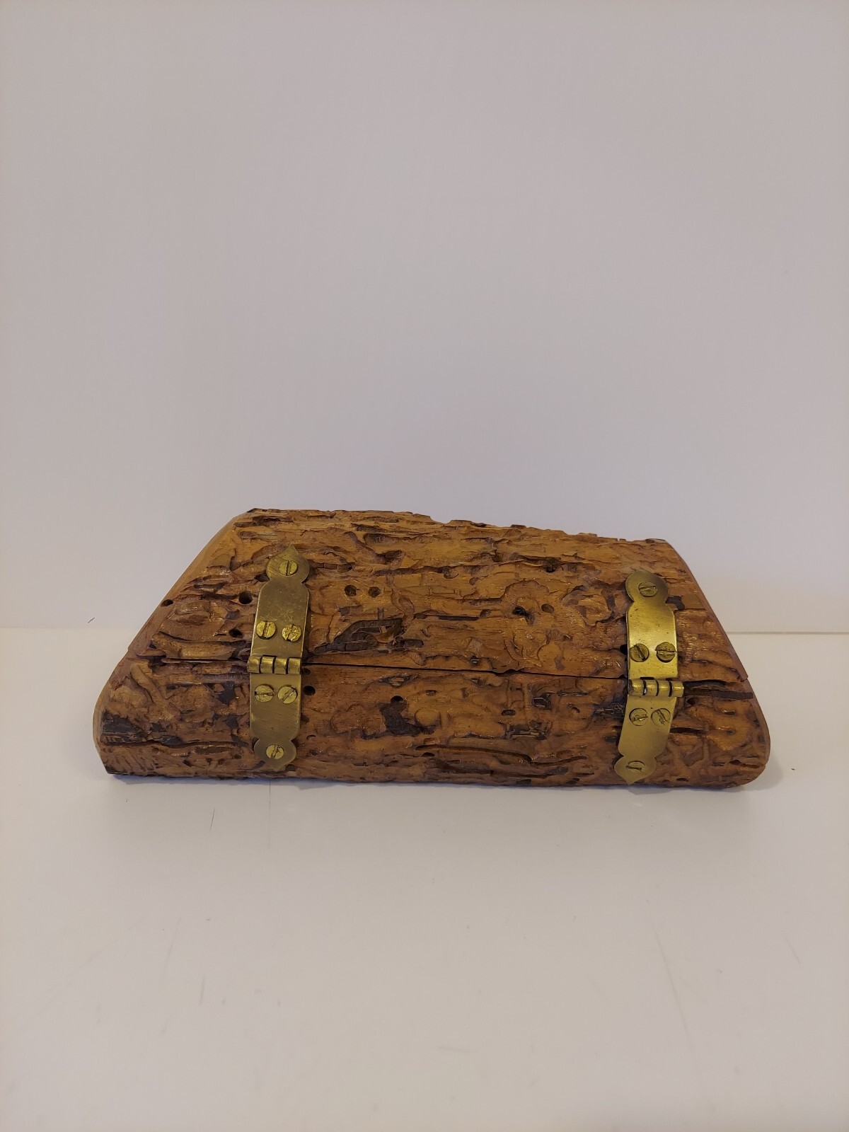 Unique Handmade Wormwood Trinket Box Hinged Lid