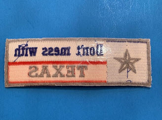 DON'T MESS WITH TEXAS PATCH IRON ON / SEW ON STATE FLAG PATCH (4.75" x 1.5")