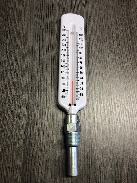 Glass Hot Water Thermometer, straight connection 40/280F Lot of 10