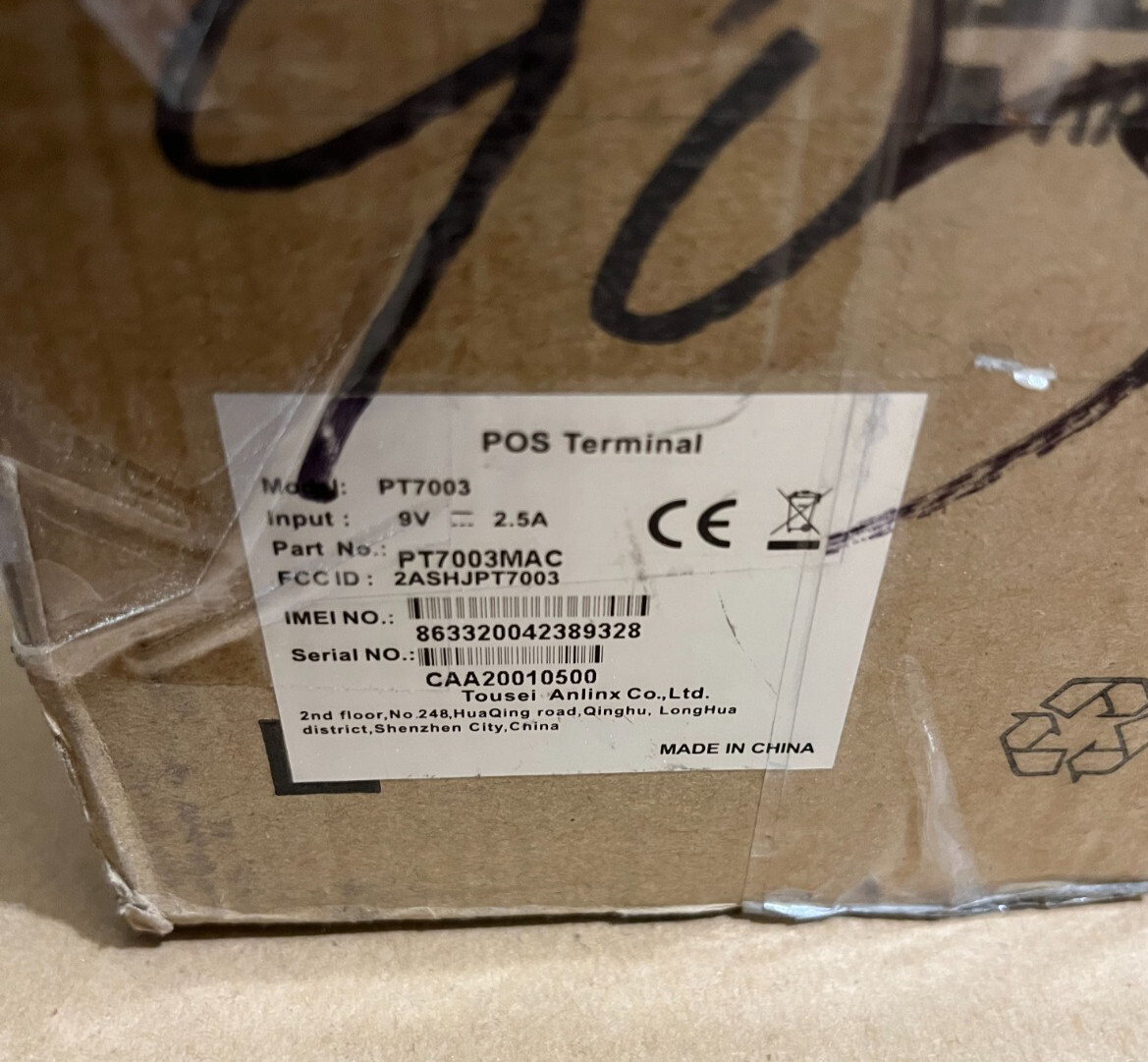 All in One android Wifi POS Terminal Tousei PT7003MAC