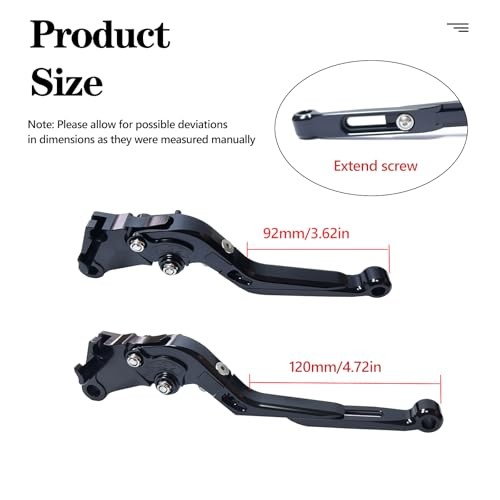 Brake Clutch Lever Set Replacement for Yamaha MT07 FZ07 14-25 / MT10 Black