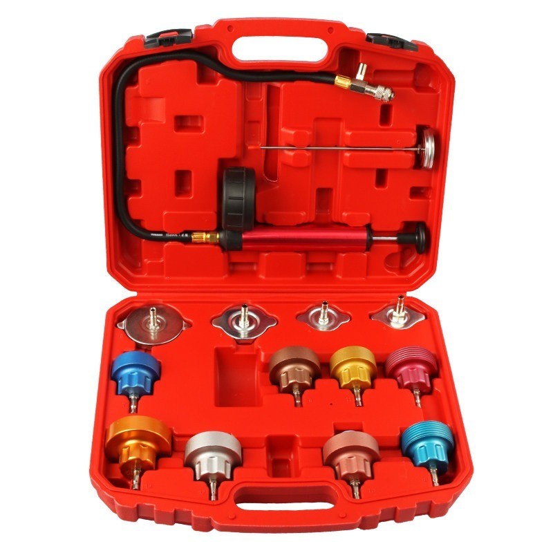 Cooling System Pressure Tester Kit Radiator Leak Detector for Auto Repair