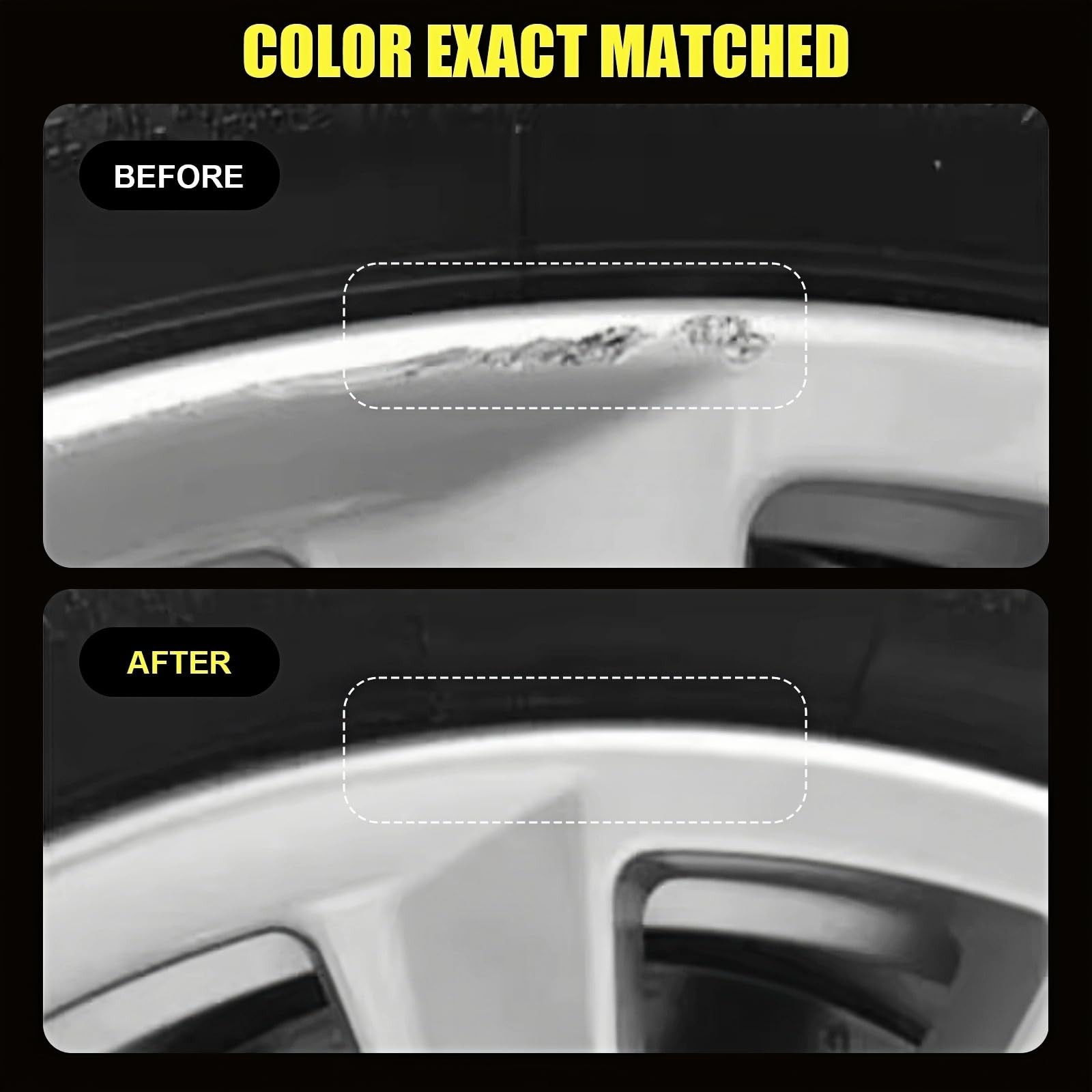 Rim Touch Up Paint(Sonic Silver(NEU-107E/WPB-8838-3)) for Tesla Model Y/3/S/X...
