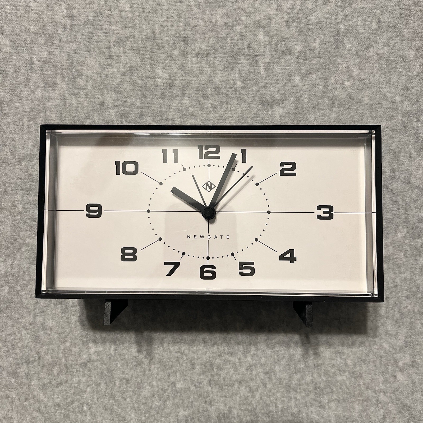 NEWGATE® Wideboy Alarm Clock | Rectangular Retro Mocha Brown & Cream