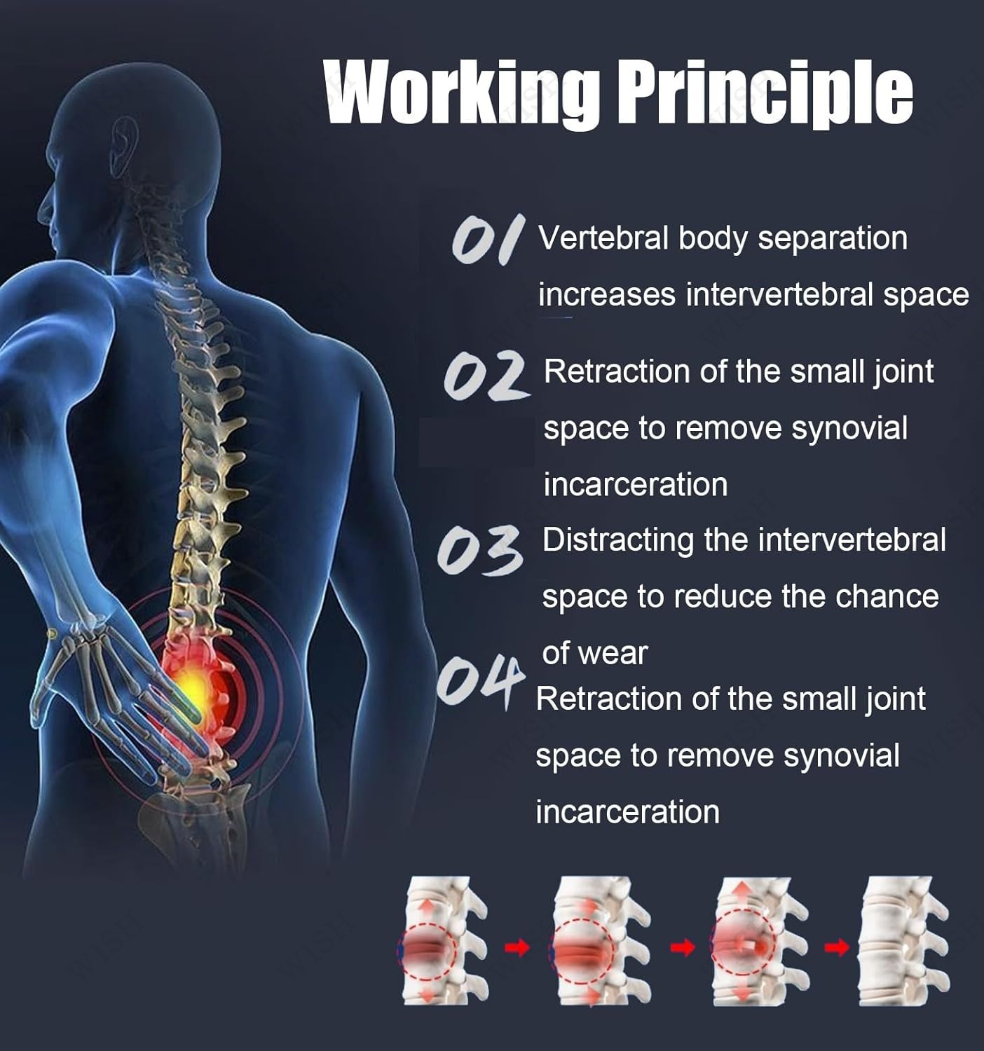 Lumbar Traction Device, Lower Back Pain Relief，lumbar decompression belt