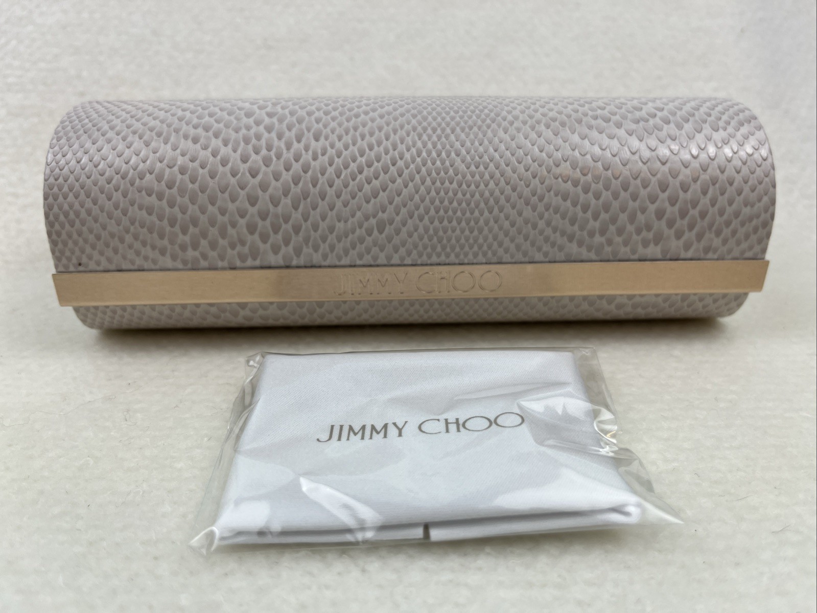 Jimmy Choo Glasses Hard Protective Case Magnetic Closure + Cleaning Cloth - NEW