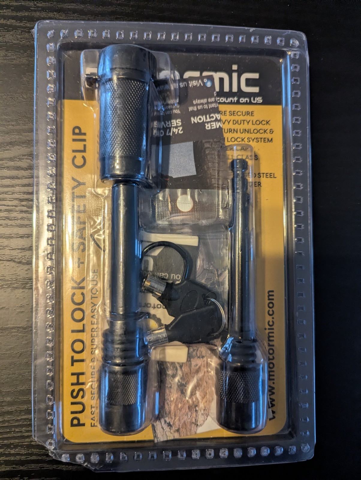 Brand New Sealed Motormic Black Trailer Hitch Lock Class 1-5 Free Shipping USA