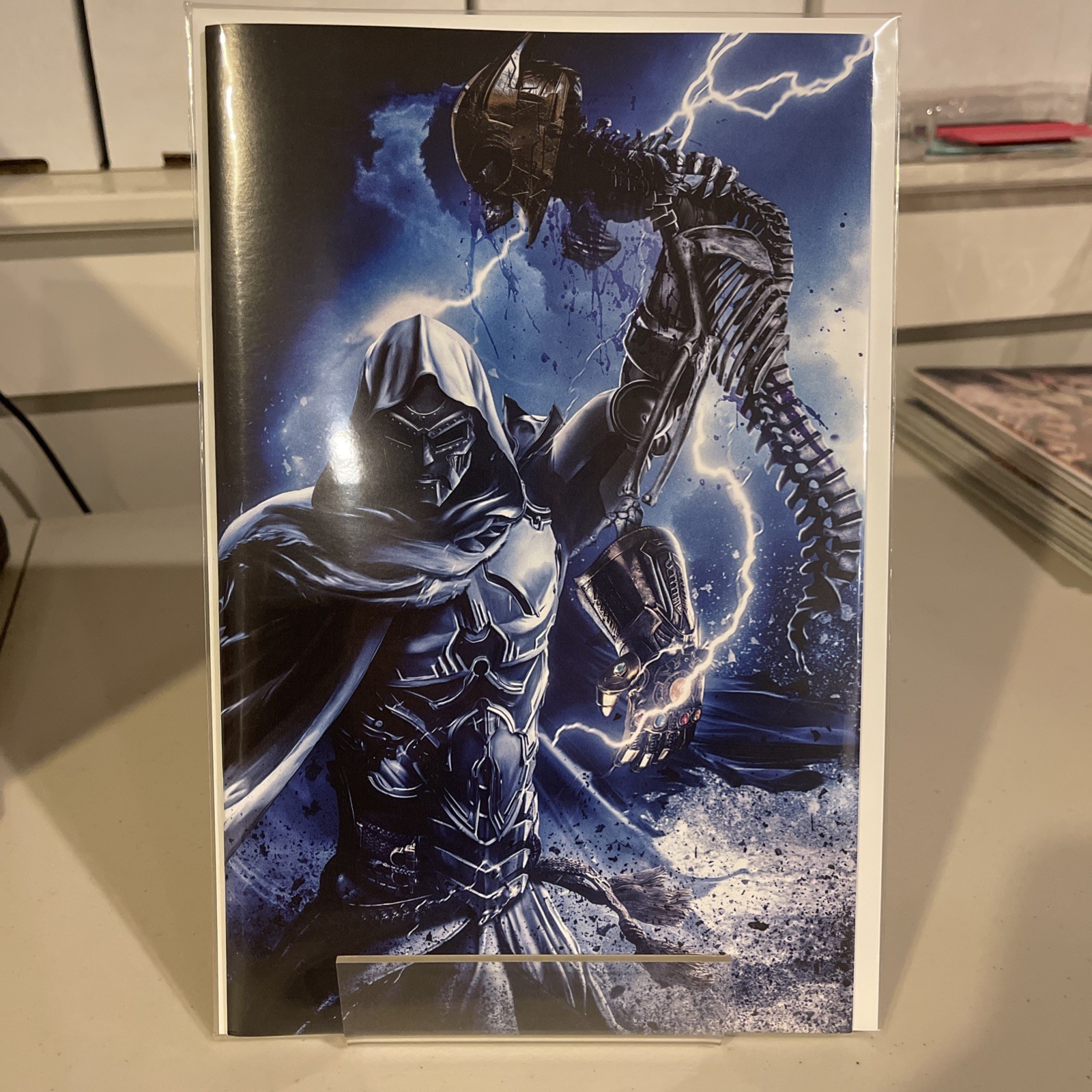 Fame: Robert Downey Jr. Doomed Titan Dr. Doom Vs. Thanos NM Ultraraw SDCC