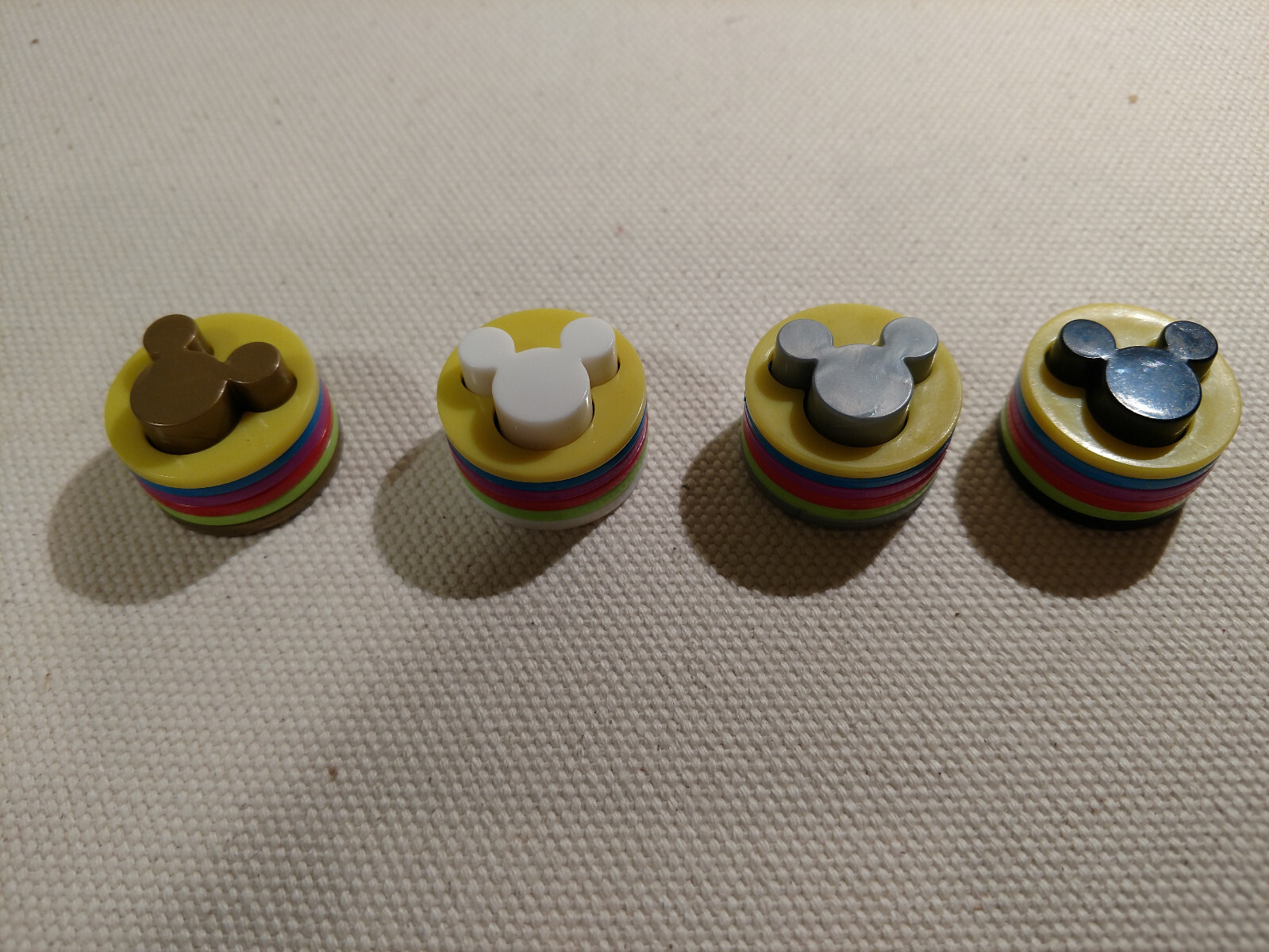 Wonderful World of Disney Trivia - Tokens ~ Replacement Parts ~ Set of 4