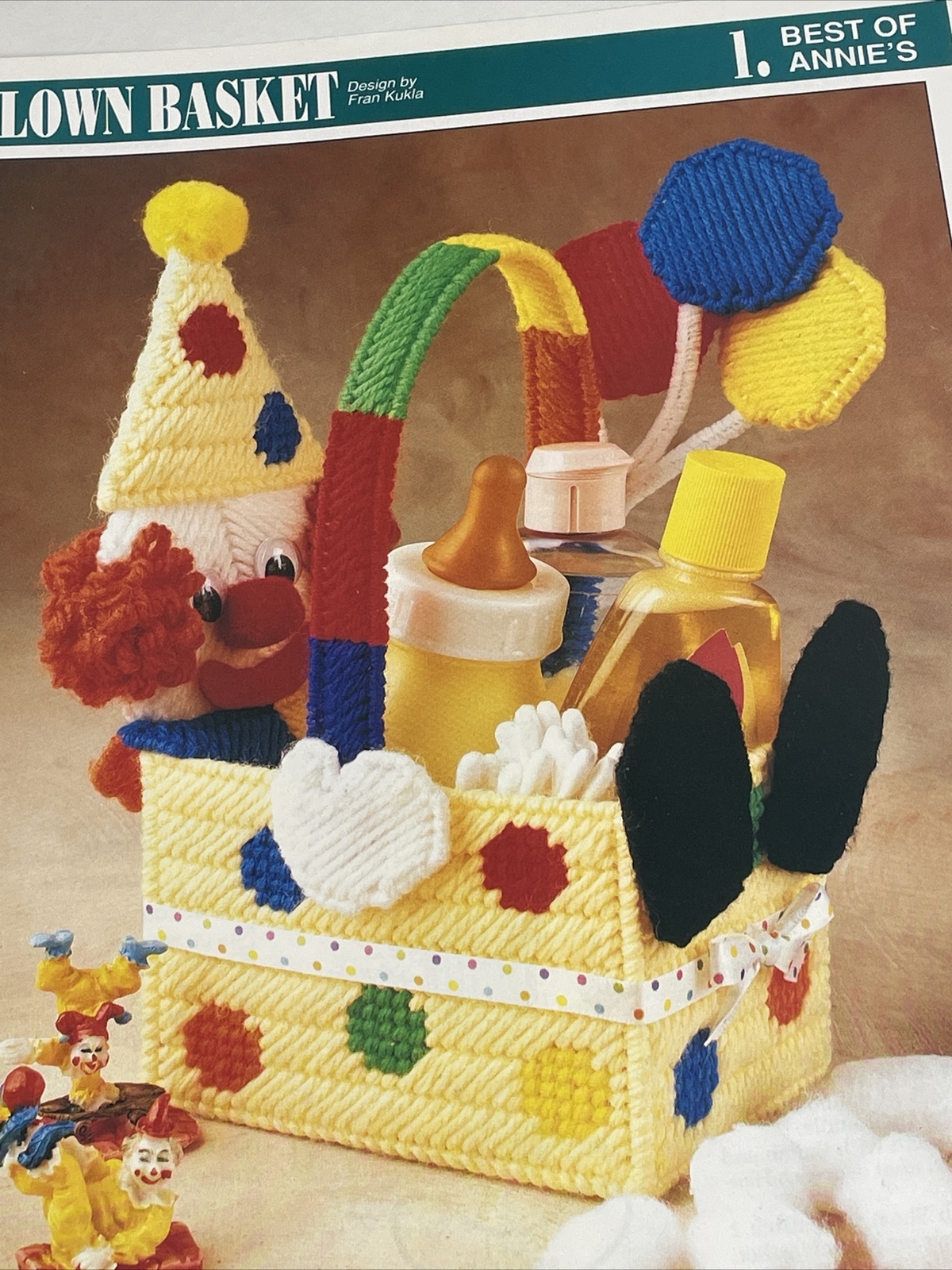 Clown Basket Annie's Plastic Canvas Pattern