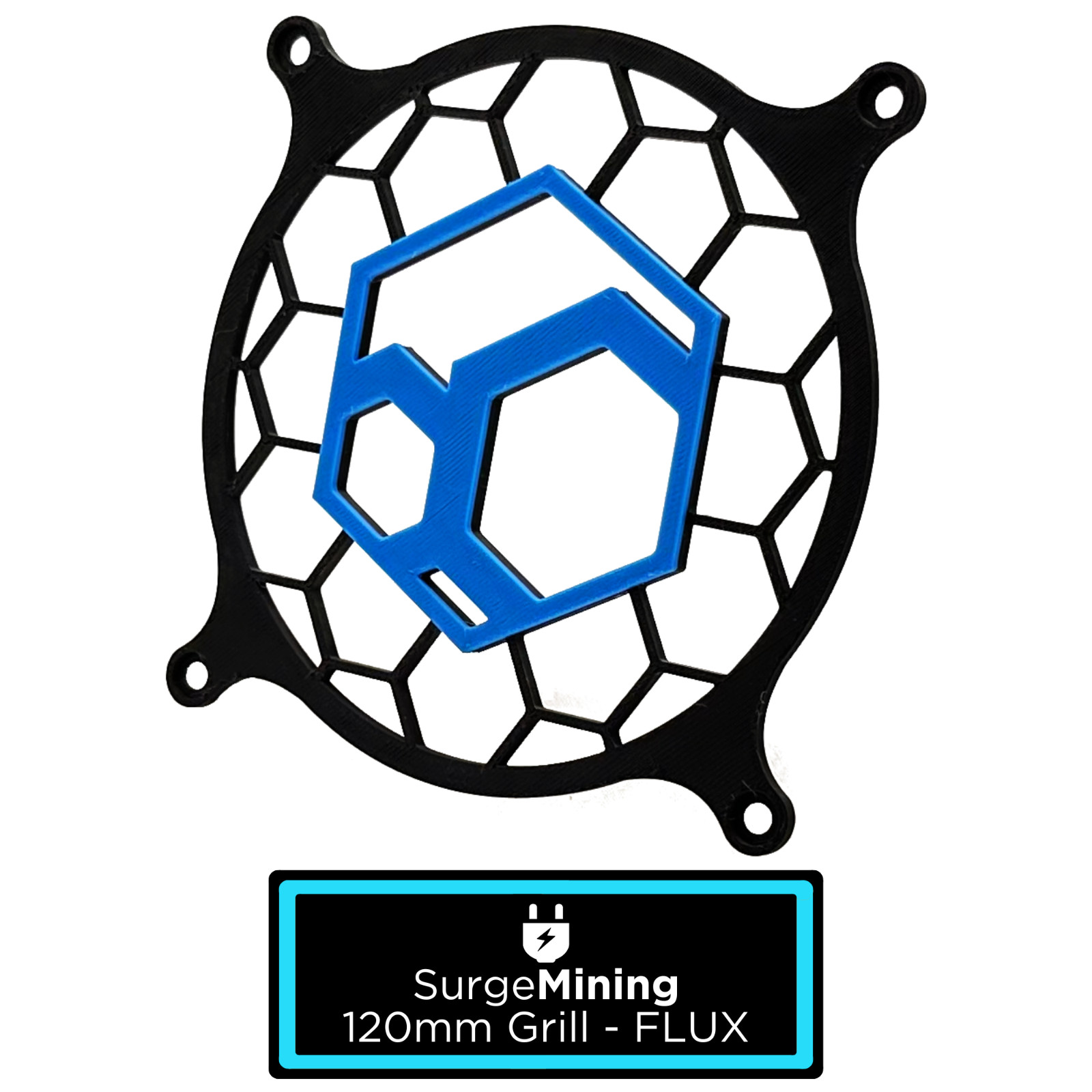 120mm Computer Fan Grill Flux - Crypto GPU Miner Nvidia AMD 4090 7900 3090