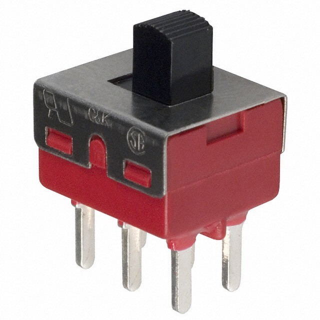 2-pcs C&K 1201M2S3CQE2 Slide Switch DPDT 6A 120V Through Hole 6-Pin On/Off