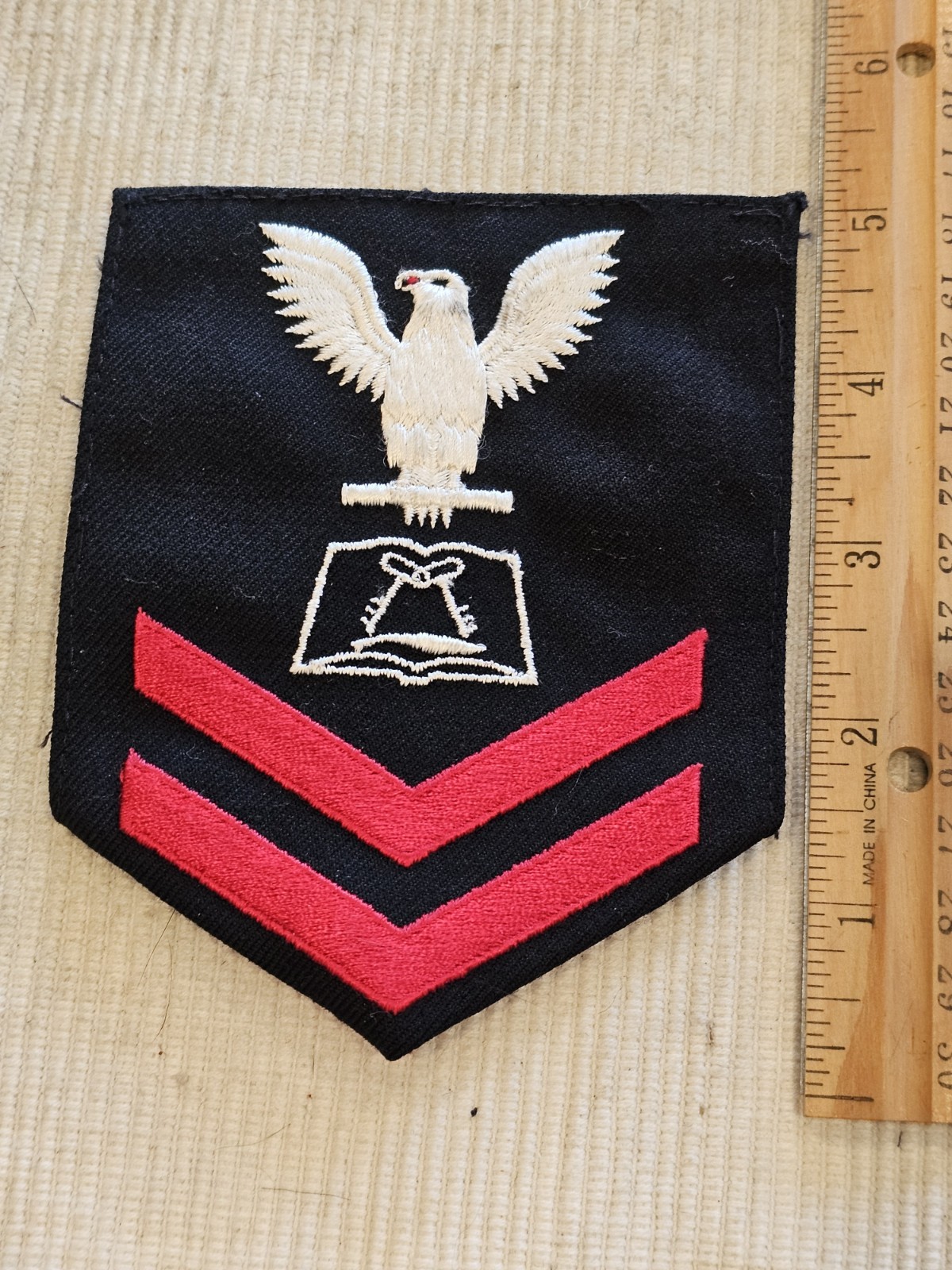 WWII USN Navy Mess Management 2nd Class Chevron Rate Patch L@@K!!! .