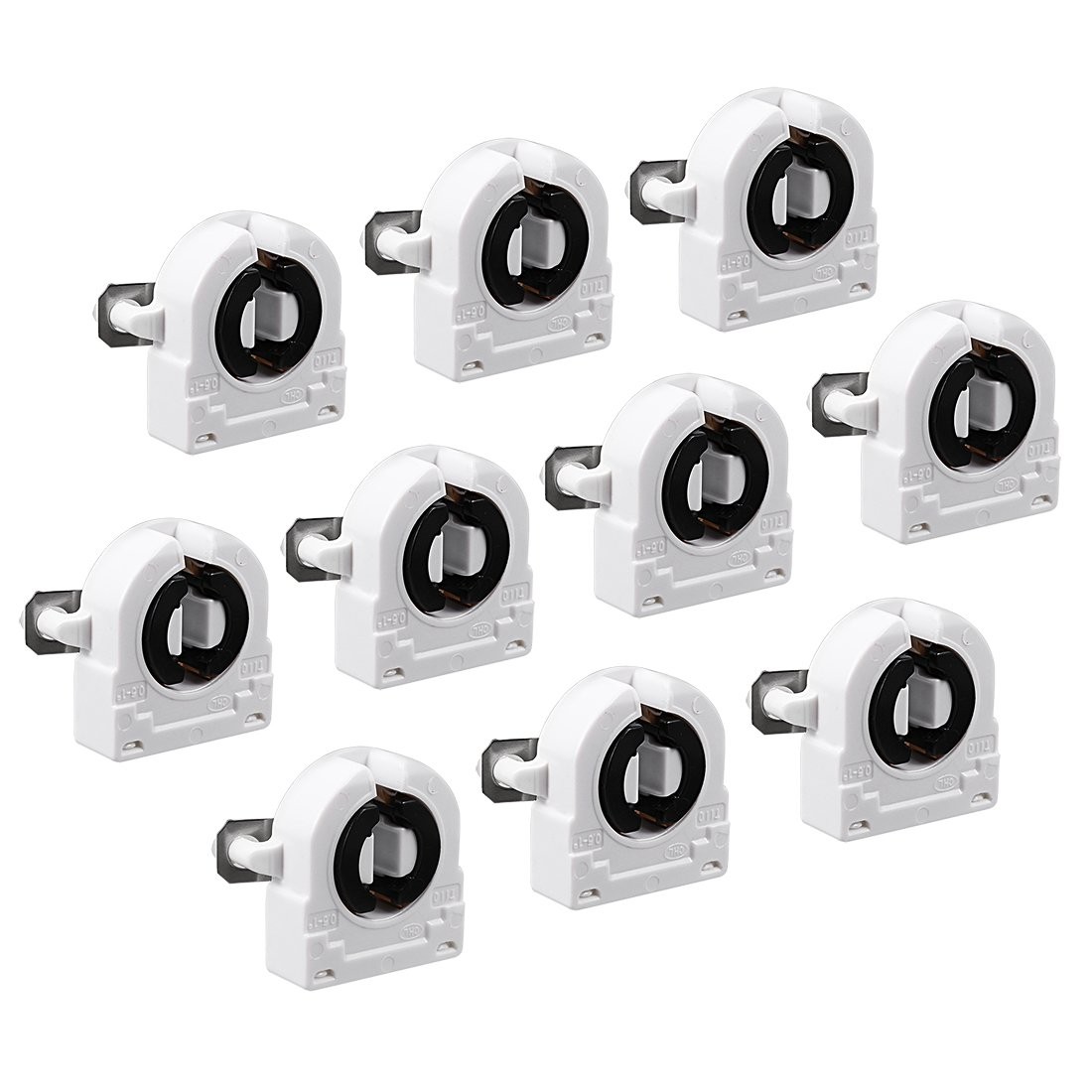 uxcell 10Pcs T8 Fluorescent Light Holder G13 Base Non-Shunted Tombstone White