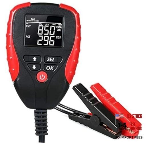 12V Car Battery Tester, Auto Battery Load Analyzer with LCD Display - Test red