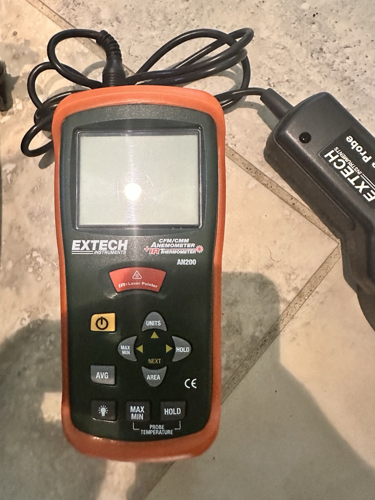Extech AN200 Anemometer CFM/CMM Airflow Meter w/ Probe – HVAC Tool