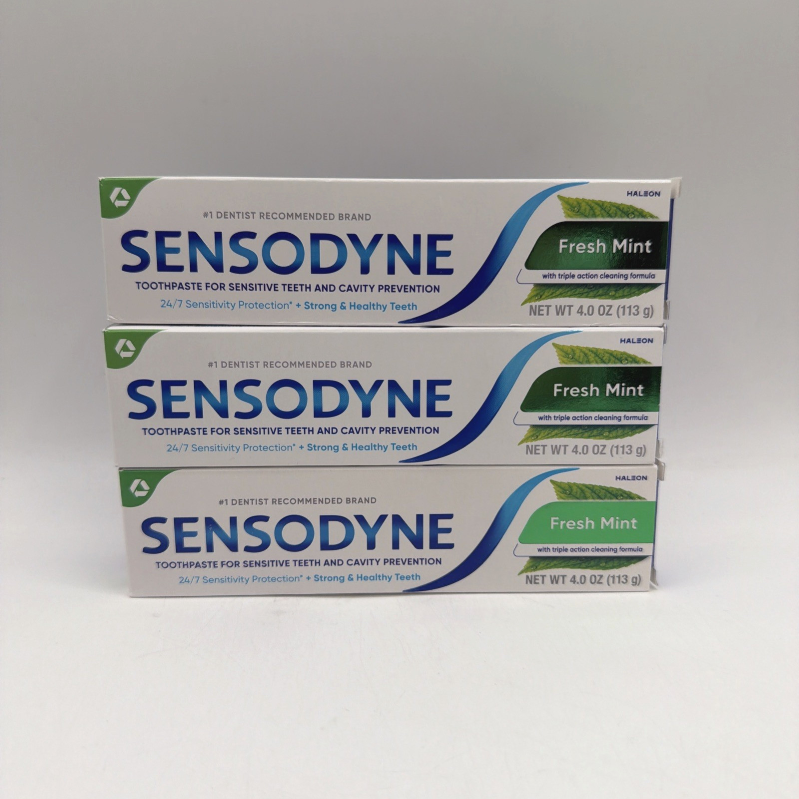 Sensodyne Toothpaste Fresh Mint 4oz 3 Pack