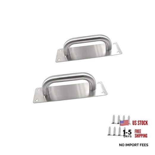 Stainless Steel Door Plate Handle, Heavy Duty Pull/Push, Sliding Rectangular