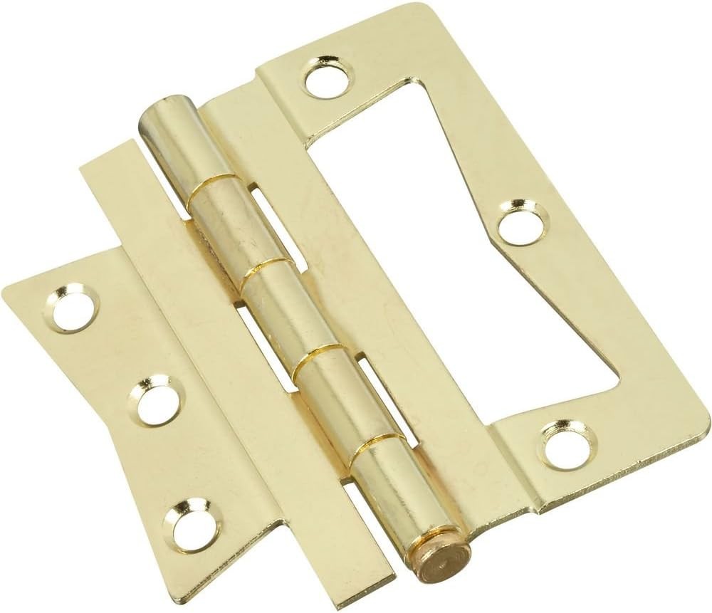 N244-780 V535 Surface-Mounted Hinges in Brass, 2 Pack