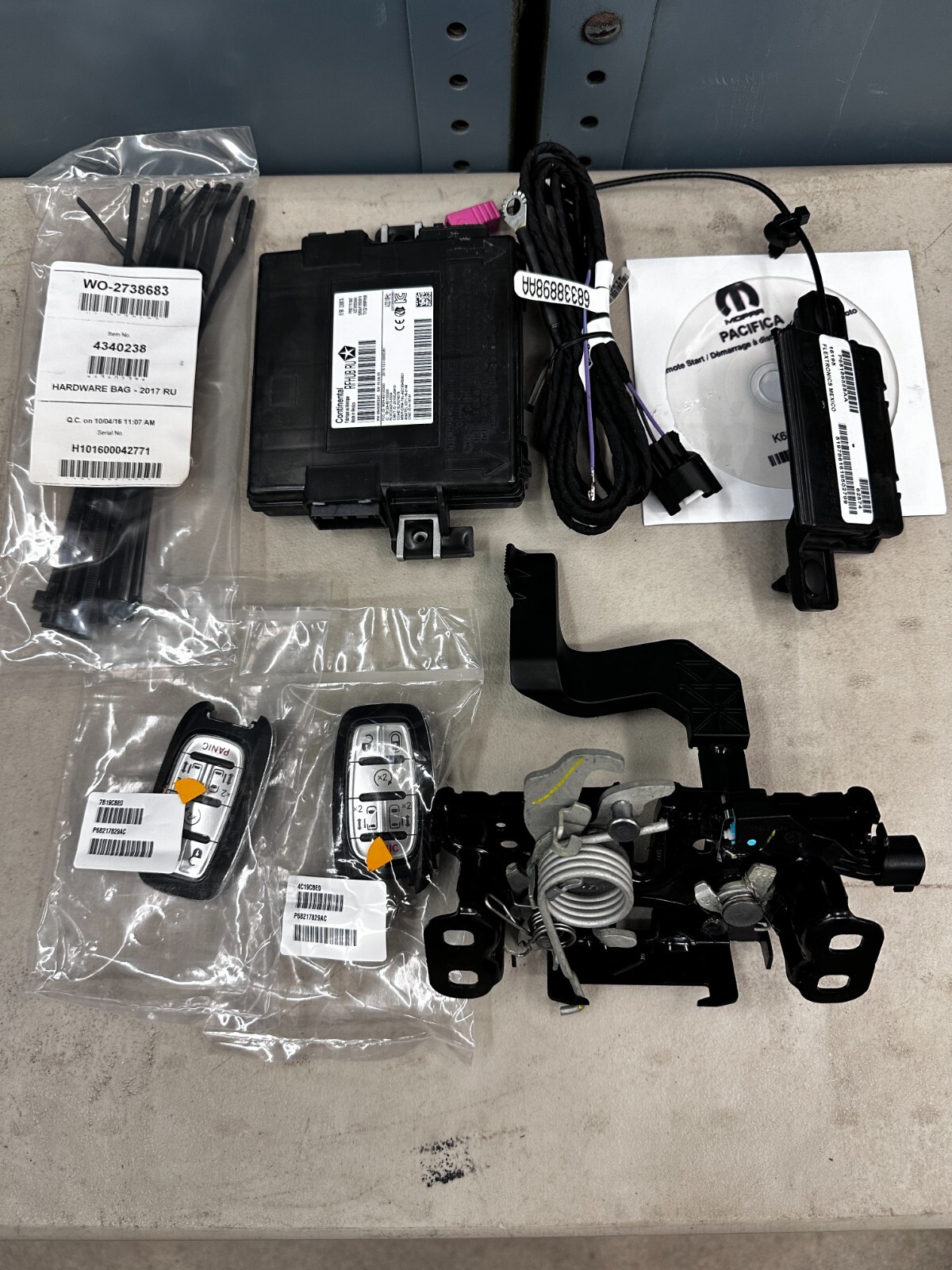82214545AB Mopar Remote Start Kit for 2017-2020 Chrysler Pacifica